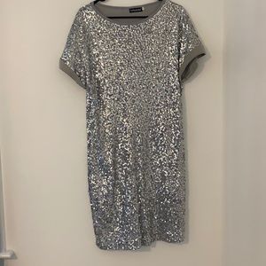 Silver sequin dress